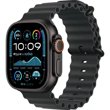 Đồng hồ Apple Watch Ultra 2 2024 GPS + Cellular 49mm Viền Titan Đen Dây Ocean 3N457PA/A Demo