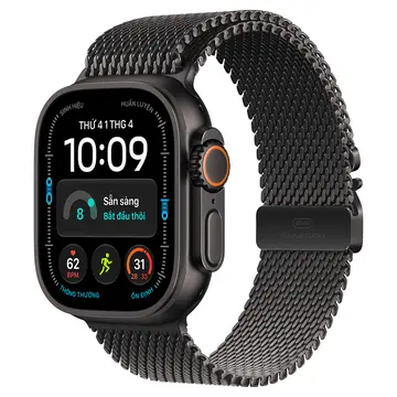 Apple Watch Ultra 4 5G 49mm Viền titan Đen Dây quấn Milan Titan Đen - M