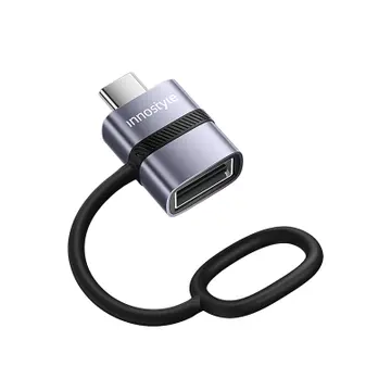 Cổng chuyển OTG Type C - USB A FlexiLink female silicone tape ST-510GY Innostyle