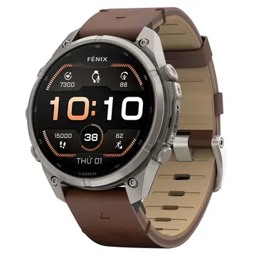Garmin Fenix 9 Pro Titanium 47mm AMOLED Dây Da