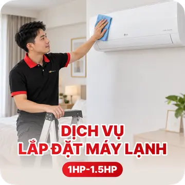 Dịch vụ lắp đặt máy lạnh 1HP-1.5HP