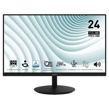 Màn hình MSI Pro MP242A/23.8inch FHD (1920x1080)/IPS 100Hz