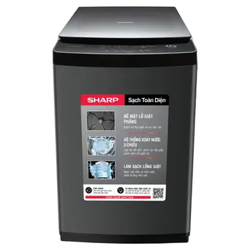 Máy giặt cửa trên Sharp 9 Kg ES-Y90HV-S