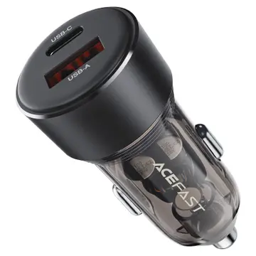 Tẩu sạc nhanh xe hơi 2 cổng 60w (USB-A+USB-C) PD/PPS Acefast B12