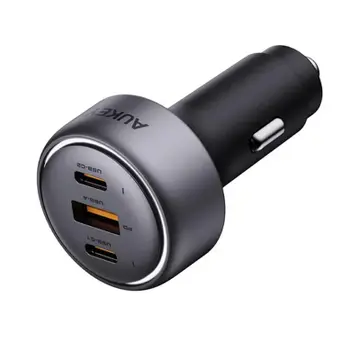 Tẩu sạc nhanh xe hơi 3 cổng 66W (2 USB-C + USB-A) CC-P1 Aukey