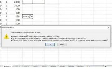 Mẹo sửa lỗi The formula you typed contains an error trong Excel