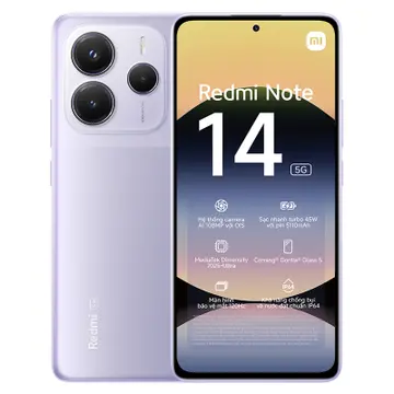 Điện thoại Xiaomi Redmi Note 14 5G 8GB 256GB Tím