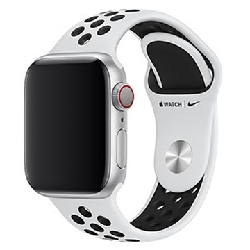 Dây đeo Apple Watch 40mm Pure Platinum/Black Nike Sport Band S/M & M/L