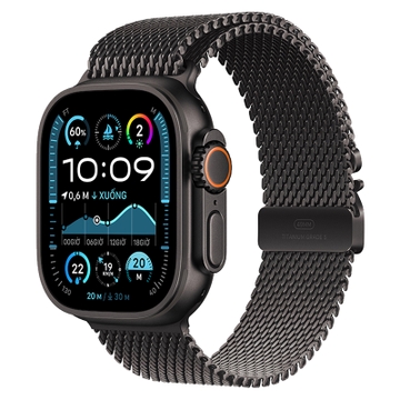 Apple Watch Ultra 2 2024 GPS + Cellular 49mm Viền Titan Đen Dây Milanese L