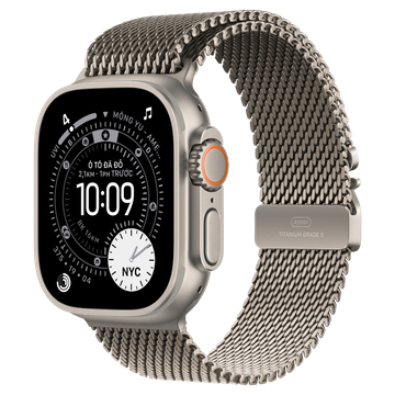 Apple Watch Ultra 3 GPS + Cellular 49mm Viền titan Dây quấn Milan Titan