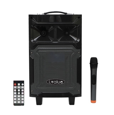 Combo Loa Bluetooth Karaoke kèm Mic không dây ivalue 6.5 inch Gỗ