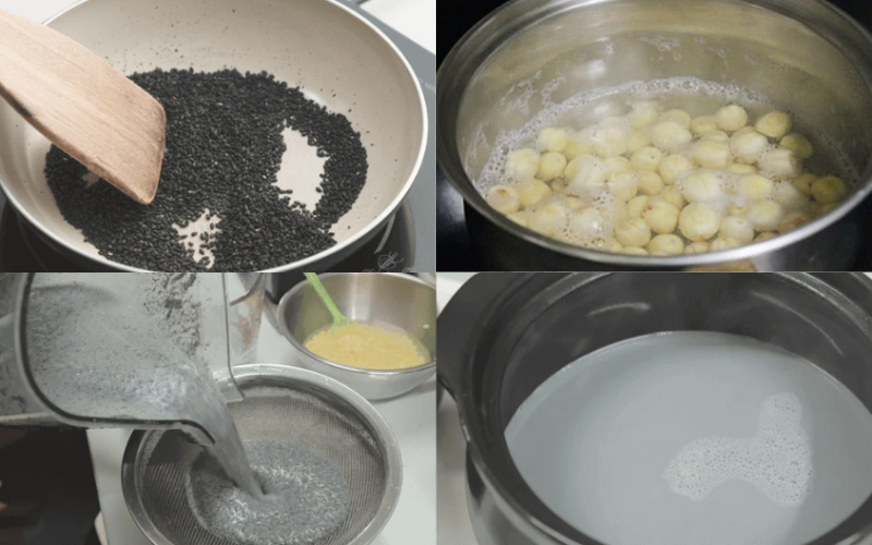 Gợi ý cách làm sữa hạt sen mè đen nguyên chất, cải thiện giấc ngủ