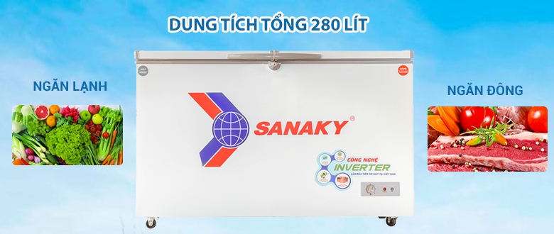 tu dong sanaky 4099w3 dung tich rong rai