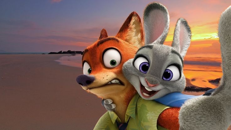 Hình nền ảnh Cáo và Thỏ Zootopia cho máy tính