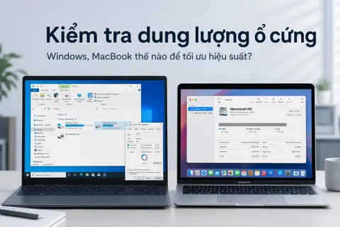 Kiểm tra dung lượng ổ cứng máy tính Windows, MacBook thế nào để tối ưu hiệu suất?