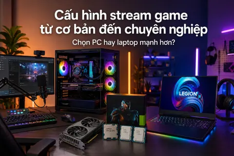 Cấu hình stream game từ cơ bản đến chuyên nghiệp: Chọn PC hay laptop mạnh hơn?