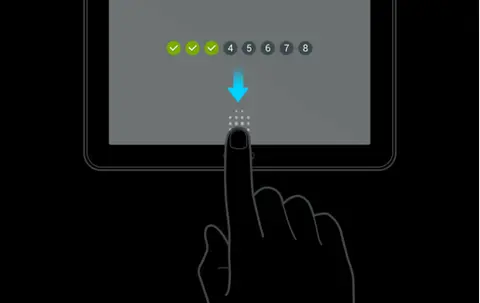 Galaxy Tab S cũng trang bị cảm biến vân tay