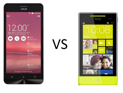 So sánh Zenfone A450 và HTC Windows Phone 8S