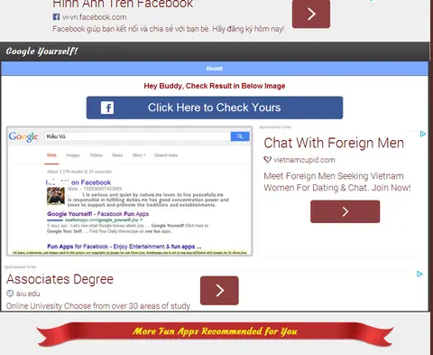 Ứng dụng Google Yourself - Tìm kiếm tên bạn trên Google đang gây sốt trên Facebook