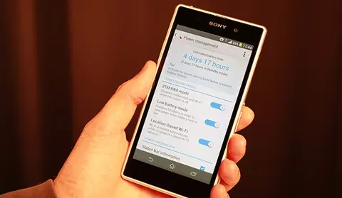 Phần mềm tiết kiệm pin Stamina Mode trên Xperia Z5 chạy Android 6.0