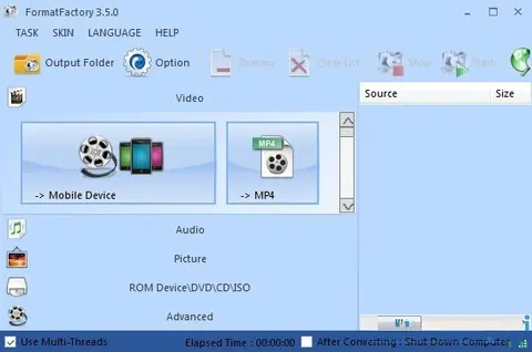 Tải về Format Factory và hướng dẫn chuyển đổi định dạng nhiều tập tin