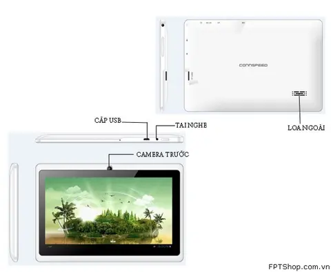 Ấn tượng chiếc máy tính bảng Connspeed tab 19 dưới 1 triệu đồng