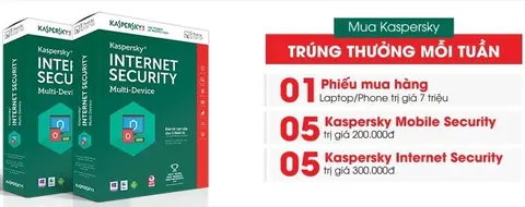 FPT Shop tặng voucher 7 triệu đồng mỗi tuần cho khách mua phần mềm Kaspersky