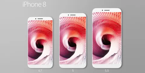iPhone 8 màn hình tràn cạnh cực đẹp với 3 kích thước đây rồi