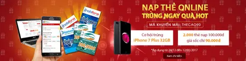 Nạp thẻ Online - Trúng ngay quà HOT