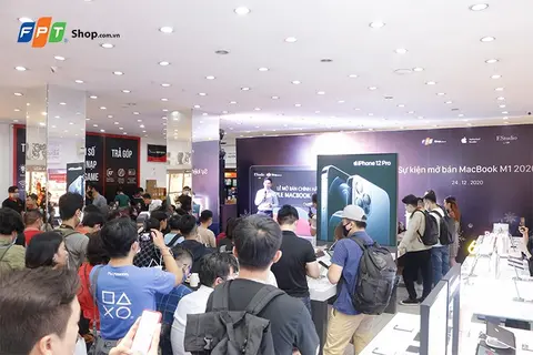 FPT Shop là chuỗi cửa hàng chính hãng đầu tiên mở bán MacBook M1, ‘cháy hàng’ 150 máy chỉ sau 2 giờ