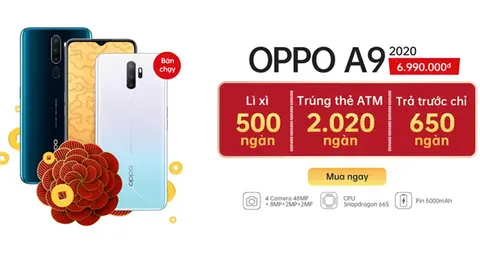 Rộn ràng đón Tết, đồng loạt OPPO Reno2 F và A9 2020 "lì xì khủng" lên đến 2.5 triệu