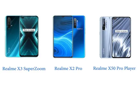 So sánh thông số Realme X3 SuperZoom, Realme X2 Pro và Realme X50 Pro Player