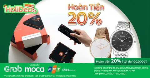 Hoàn tiền 20% tối đa 100.000 đồng khi thanh toán qua ví điện tử Moca
