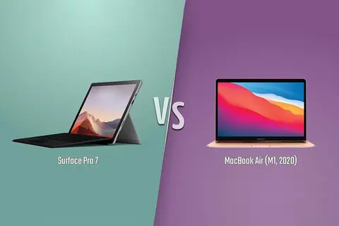 MacBook Air M1 và Surface Pro 7: Hơn 20 triệu lựa chọn nào tốt hơn?