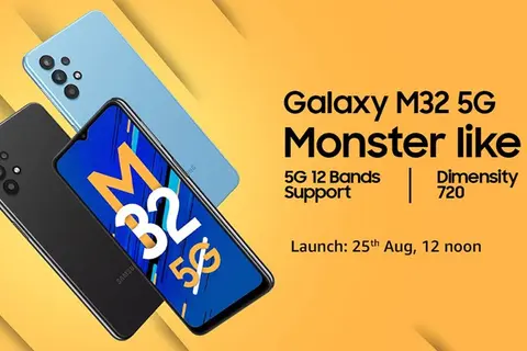 Samsung Galaxy M32 5G với chip Dimensity 720 sẽ ra mắt vào ngày 25/8