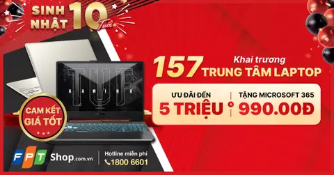 FPT Shop khai trương157 Trung tâm laptop trên toàn quốc