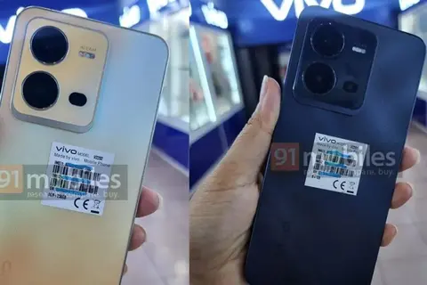 Vivo V25, V25e lộ ảnh thực tế, xác nhận có mặt lưng chuyển màu và 3 camera sau
