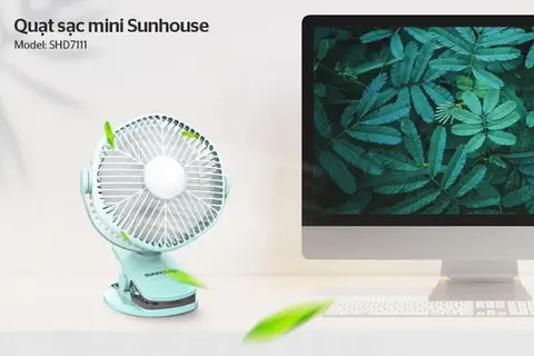 Review quạt sạc mini Sunhouse SHD7111: Thiết kế nhỏ, tiện ích lớn
