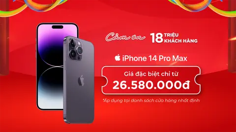 Cảm ơn 18 triệu khách hàng, iPhone 14 Pro Max giá chạm đáy tại FPT Shop