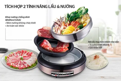Review nồi lẩu điện Sunhouse SHD4256: Thiết kế hiện đại, đa chức năng