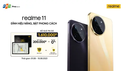 Đặt trước Realme 11 series tại FPT Shop: Thiết kế thời thượng, giá ấn tượng