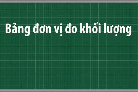 Bảng đơn vị đo khối lượng là gì? Cách quy đổi đơn vị đo khối lượng cơ bản mọi người cần biết