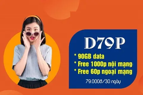 Đăng ký gói D79P VinaPhone - Nhận ngay ưu đãi Data cực khủng và miễn phí gọi thoại chỉ 79K/tháng