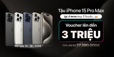 Chào đón Apple mở bán trên TikTok Shop F.Studio: iPhone 15 Pro Max chỉ còn 27.390.000 đồng