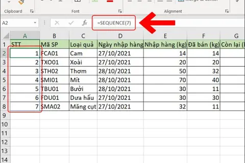 Làm chủ hàm SEQUENCE() trong Excel: Hướng dẫn toàn tập cách tạo dãy số, ngày tháng tự động nhanh chóng và hiệu quả