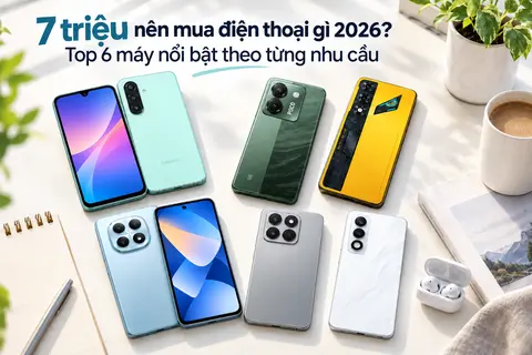7 triệu nên mua điện thoại gì 2026? Top 6 máy nổi bật theo từng nhu cầu