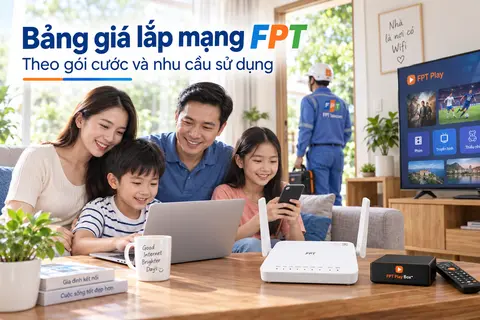 Bảng giá lắp mạng FPT theo từng gói cước và nhu cầu sử dụng thực tế