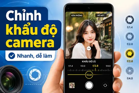 Cách điều chỉnh khẩu độ camera trên điện thoại nhanh và đơn giản ai cũng có thể tự thực hiện