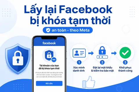 Hướng dẫn cách lấy lại tài khoản Facebook khi bị khóa tạm thời an toàn, đơn giản