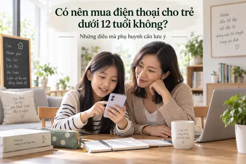 Có nên mua điện thoại cho trẻ dưới 12 tuổi không? Những điều mà phụ huynh cần lưu ý